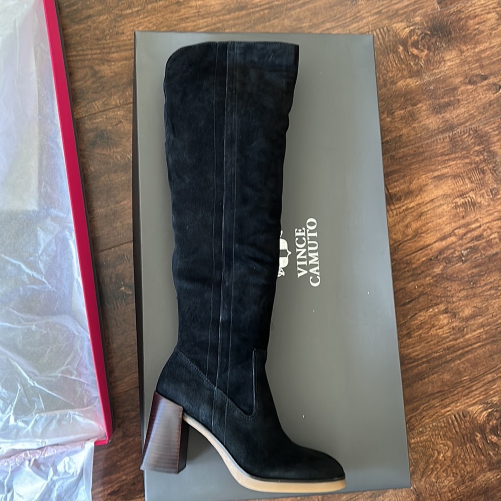 Vince Camuto- Black suede boots